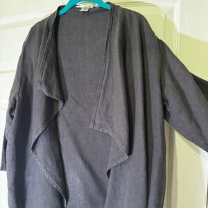 Le Paris Petit Grayish Linen Cover\Jacket Women's Size Large
